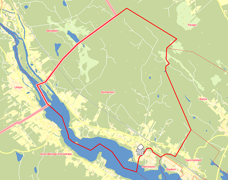 Karta över Sunderbyn