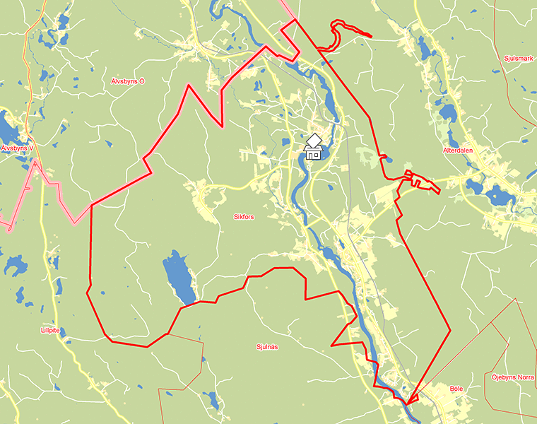 Karta över Sikfors