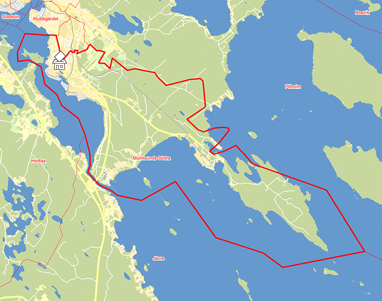 Karta över Munksunds Södra