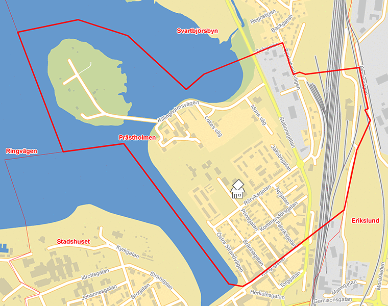 Karta över Prästholmen