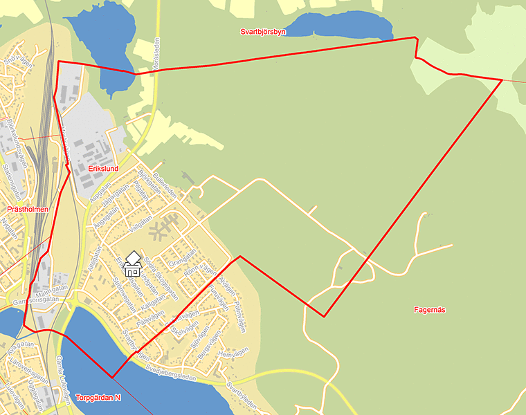 Karta över Erikslund