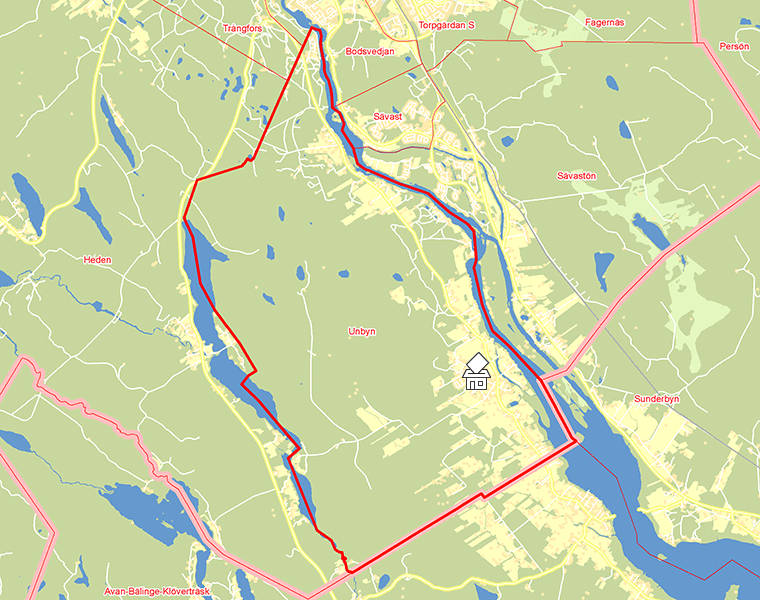 Karta över Unbyn