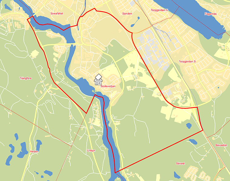 Karta över Bodsvedjan