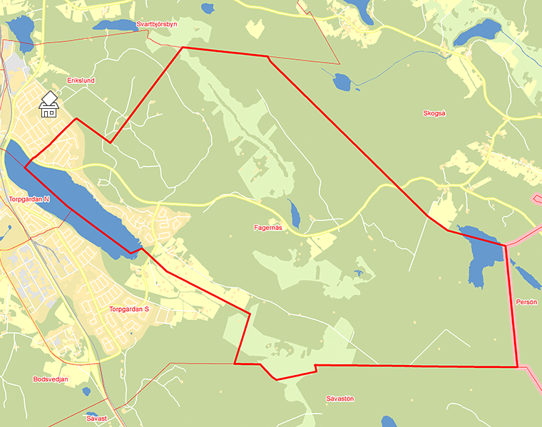 Karta över Fagernäs