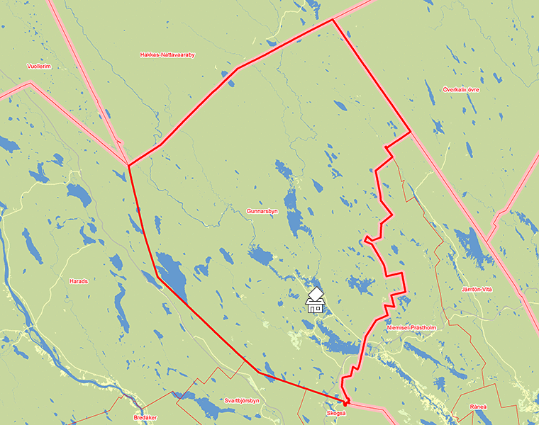 Karta över Gunnarsbyn
