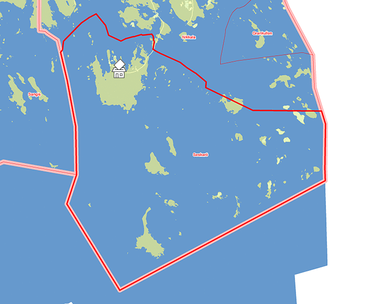 Karta över Seskarö