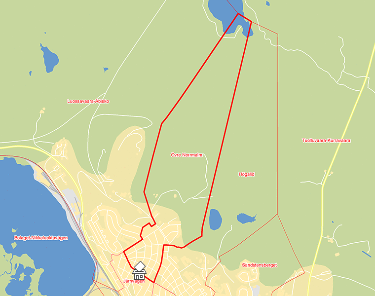 Karta över Övre Norrmalm